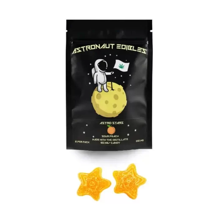 ASTRONAUT GUMMY STARS 50mg X 2 – Sour Peach